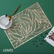 Placemat Leaves Gold