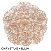 Placemat Chrysanthemum Gold