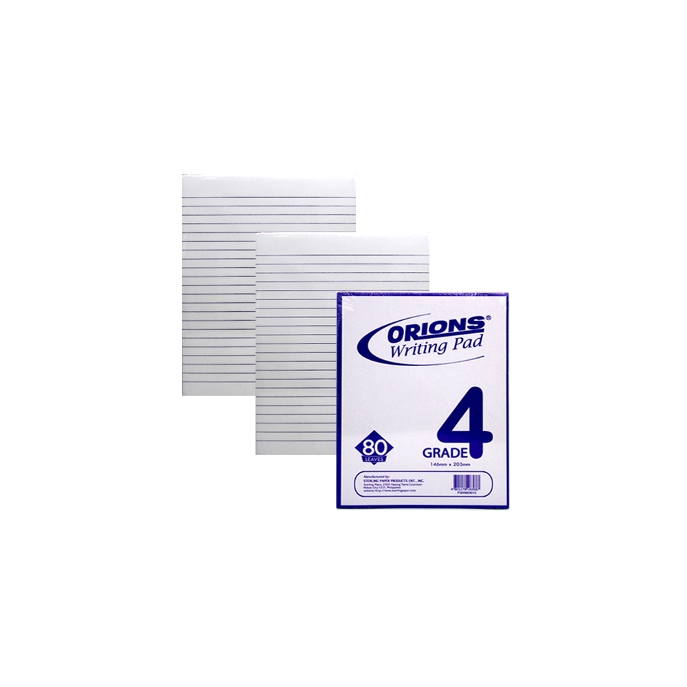 Orions Writing Pad Grade 4 3/Pac for  available on Shopcentral  Philippines