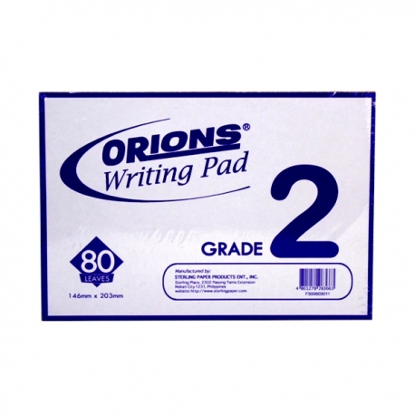 Buy Orions Writing Pad Grade 2 Solo online at Shopcentral Philippines.
