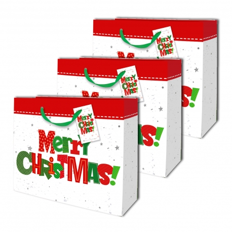 Buy Sterling Christmas Totebag w/ Gift Tag Red White Christmas L Horizontal 3's online at Shopcentral Philippines.