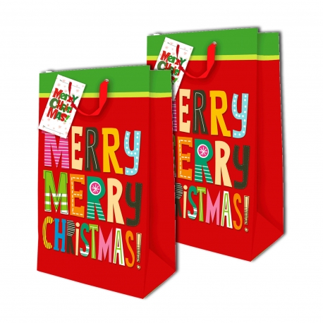 Buy Sterling Christmas Totebag w/ Gift Tag Red Merry Vertical 2's online at Shopcentral Philippines.