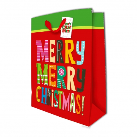 Buy Sterling Christmas Totebag w/ Gift Tag Red Merry X Large online at Shopcentral Philippines.