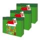 Sterling Christmas Totebag w/ Gift Tag Green Dots L Horizontal 3's