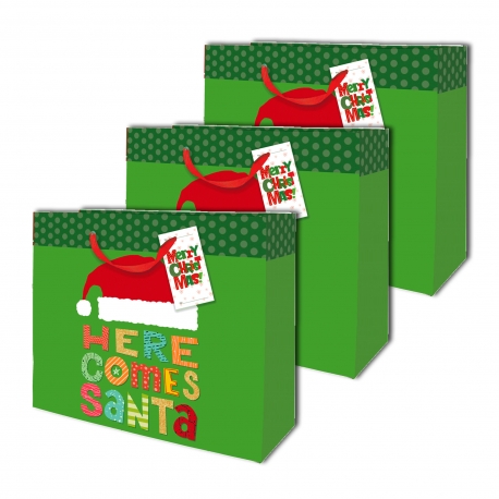 Buy Sterling Christmas Totebag w/ Gift Tag Green Dots L Horizontal 3's online at Shopcentral Philippines.