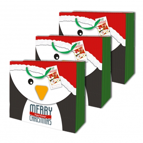 Buy Sterling Christmas Totebag w/ Gift Tag Penguin L Horizontal 3's online at Shopcentral Philippines.