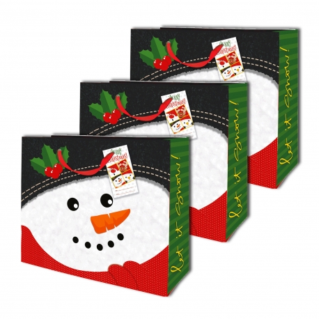 Buy Sterling Christmas Totebag w/ Gift Tag Snowman L Horizontal 3's online at Shopcentral Philippines.