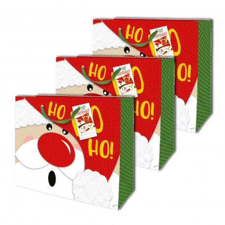 Buy Sterling Christmas Totebag w/ Gift Tag Red Hohoho L Horizontal 3's online at Shopcentral Philippines.