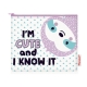 Sterling I'm Cute and I Know It Big Fabric Pouches
