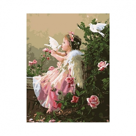 Buy Paint by Number Kit 16"x 20" Little Girl with White Pigeon online at Shopcentral Philippines.