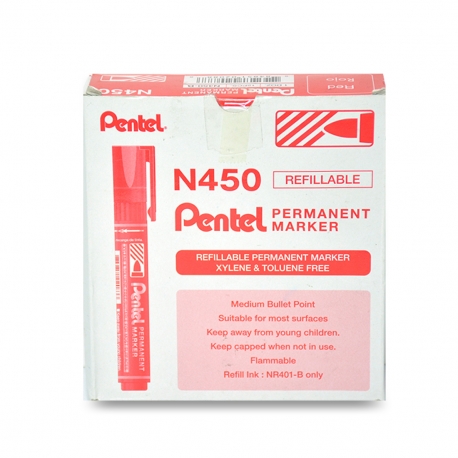 Buy 12 Pcs Pentel N450 Permanent Marker Bullet Tip online at Shopcentral Philippines.