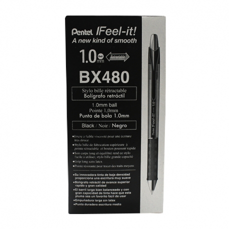 Buy 12 Pcs Pentel I Feel-It! BX480 Ballpoint Pens 1.0mm online at Shopcentral Philippines.