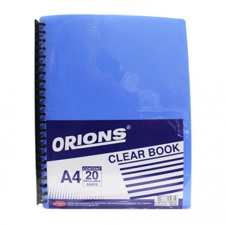 Buy Orions Clear Book - Refillable online at Shopcentral Philippines.