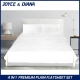 Joyce & Diana 4in1 Premium Plain Flat Sheet Set - 1 Flat Sheet , 2 Pillowcases , 1 Fitted Sheet