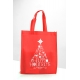 3Pcs Happy Holidays Christmas Eco Bag Medium Red