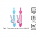 Deli 8615 - Compass with Pencil (1PC) Random Color