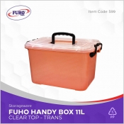 Buy Fuho 11L Handy Box - Clear-Top Translucent  Assorted Color online at Shopcentral Philippines.