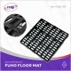 Fuho Plastic Floor Mat Black 12 X 12 X 1.5 inches 4PCS