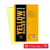 Buy 3 Pads Advance Yellow Ruled Pad 80 leaves per pad 32 Lines 8.5" x 13" online at Shopcentral Philippines.