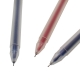 3 Pcs Deli Gel Pen 0.5mm Tip Transparent Frosted Color