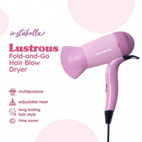 Buy Instabella Lustrous Fold-and-Go Hair Blow Dryer HD-302 - (Plum Purple) online at Shopcentral Philippines.