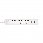 Buy Jaguar Electronics Power Strip with 3 Sockets, 3 USB - White online at Shopcentral Philippines.