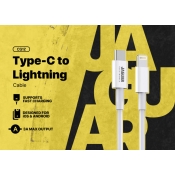 Buy Jaguar Electronics CG12 20W PD 1 Meter Quick Charging Data Cable Type-C to Lightning - White online at Shopcentral Philippines.