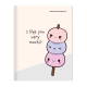 Set of 8 Avanti Cute Mochi Composition Notebook 80 Leaves