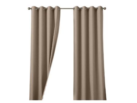 Cortinas Opacas 100% Cortinas para Salon y Dormitorio 2 Piezas 140x245 CM, Lino Cortinas Termicas Aislantes Frio y Calor, Cortinas con Ojales y Cortinas Acustica