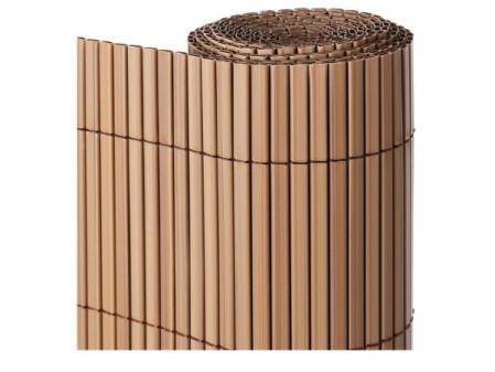 LOLAhome Cane Panel PVC Doble Cara Brown 3x1 meters | Strong 1,200 g/m2, Decorative and Easy Installation | High Privacy and Seclusion for Fence, Garden, Balcony or Terrace