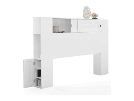 IDMarket – Salem Headboard 140 cm with storage white