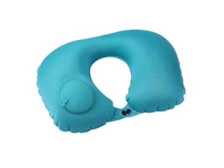 (1 unidad) Almohada inflable de viaje de TPU en forma de U, almohada portátil para protección del cuello para viajes al aire libre