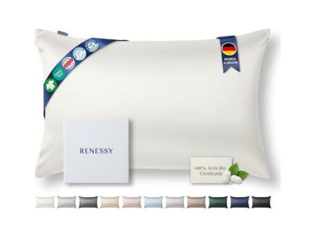 Funda de almohada de seda 100% orgánica 50x75 cm