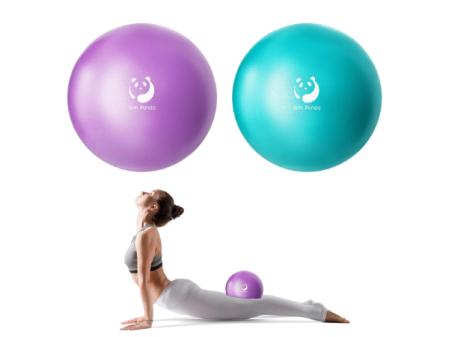 Pelota pequeña de pilates de 23 cm para ejercicios de core y estabilidad en casa