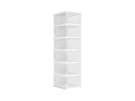 SONGMICS Cajas para Zapatos, Juego de 6 Organizadores Apilables para Zapatos, Zapatero Plegable y Portátil, hasta talla 46, Montaje en 60s, Transparente y Negro Tinta/Transparente y Blanco Nube