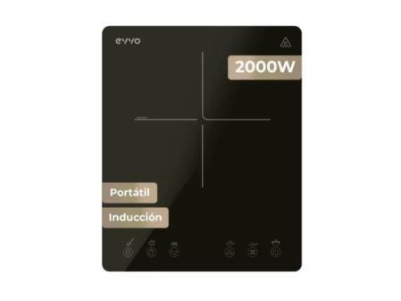 Evvo V26 Portable Induction Plate, 2000W, Touch Control, Temperature and Power Adjustment, Timer , Compact