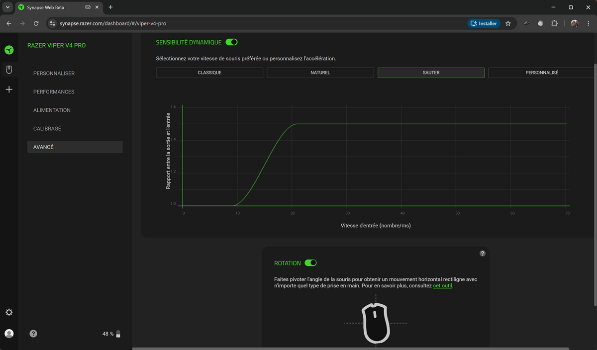 Dynamic sensitivity addresses demanding players. ©Nerces for Clubic