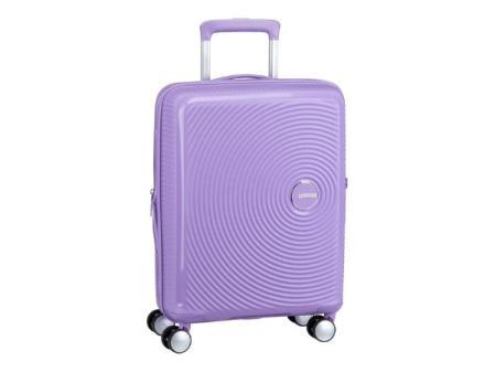 American Tourister Soundbox - Maleta de Mano 55 x 40 x 20/23 cm - Trolley de Cabina Rígido para EasyJet y la mayoría de aerolíneas, Expandible, 35.5/41L, Morado (Lavender)