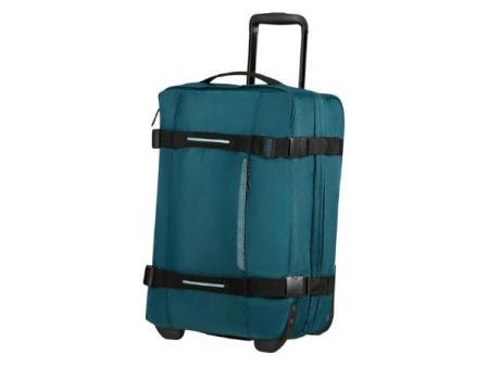 American Tourister Urban Track - Bolsa de Viaje con 2 Ruedas, 55 cm, Bolsa Ligera S con 2 Compartimentos y Cerradura TSA, 55 L, Ideal para Viajes Cortos - Blau (Totally Teal)