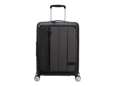 American Tourister Hello Cabin - Spinner S, Echelable Hand Luggage, 55 cm, 39/45 L, Gris (Melange Gris)