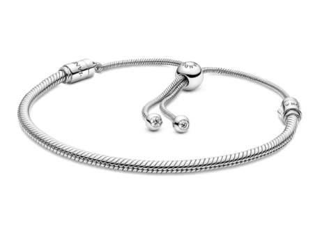 Pandora Moments Snake Chain bracelet with cubic zirconia clasp