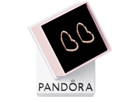 Pandora asymmetric heart earrings