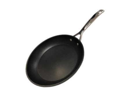 LE CREUSET Sartén baja de aluminio antiadherente, diámetro 26 cm, para todas las fuentes de calor, incluso la inducción, Antracita/Plateado, 51112260010002