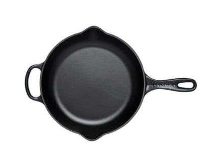 Le Creuset Sartén skillet alta de hierro fundido, 26 cm, 2 litros, Negro Mate, 20187260000422