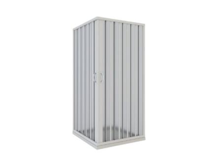 Idralite Cabina de ducha plegable de PVC 80 x 80 cm H 185 mod. Aster con apertura central