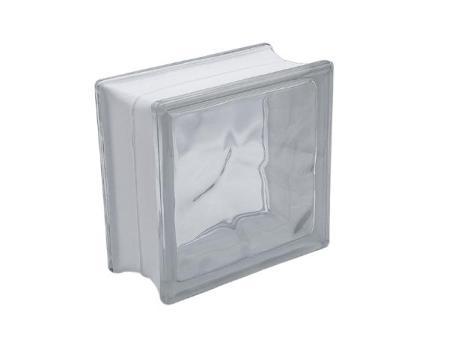 Bloque básico de cristal en nube transparente, 19 x 19 x 10 cm, 6 unidades