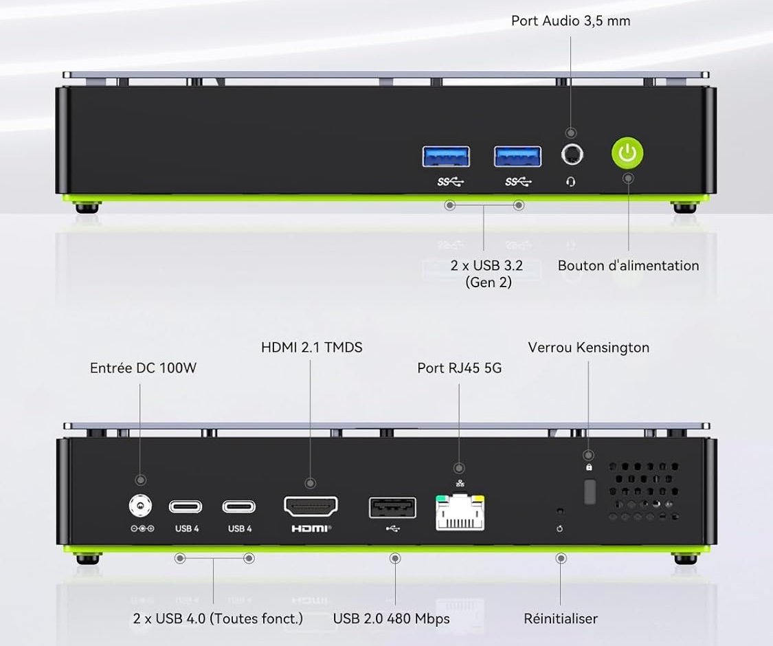 You’ll notice especially the presence of two USB4 ports on the back. ©Nerces for Clubic