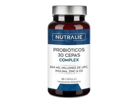 Probioticos y prebioticos intestinales 30 cepas de Nutralie