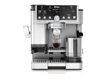 Ninja Luxe Pro Coffee Maker for Espresso, Cold Brew and Filter Coffee with Built-in Grinder and Frother - 25 Grind Settings and 5 Foam Presets - Silver, ES701EU