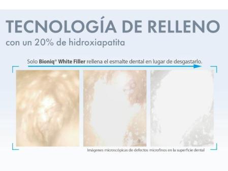 Así actúa la pasta dental Bioniq® White Filler